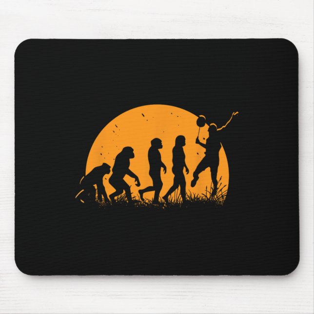 Evolution Badminton Player Racket Shuttle Mousepad (Vorne)