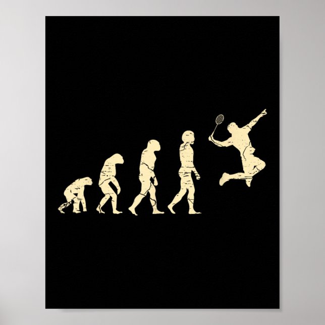 Evolution Badminton Player Shuttle Racket  Poster (Vorne)