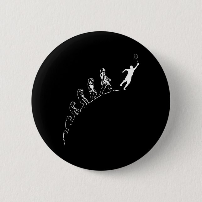 Evolution Badminton Shuttle Art Sports Button (Vorderseite)