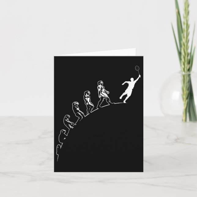 Evolution Badminton Shuttle Art Sports Karte (Vorderseite)