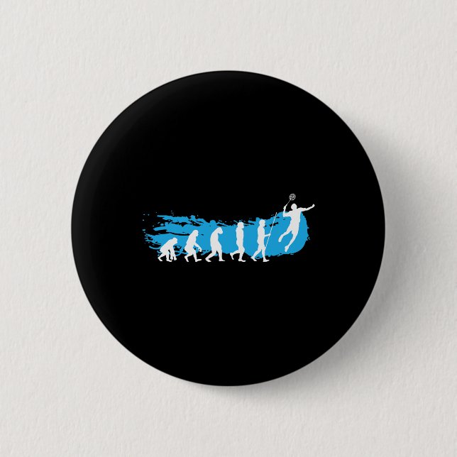 Evolution Badminton Shuttle Badminton Player Gesch Button (Vorderseite)