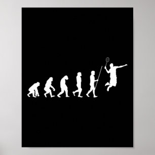 Evolution Badminton Shuttle Badminton Player Gesch Poster