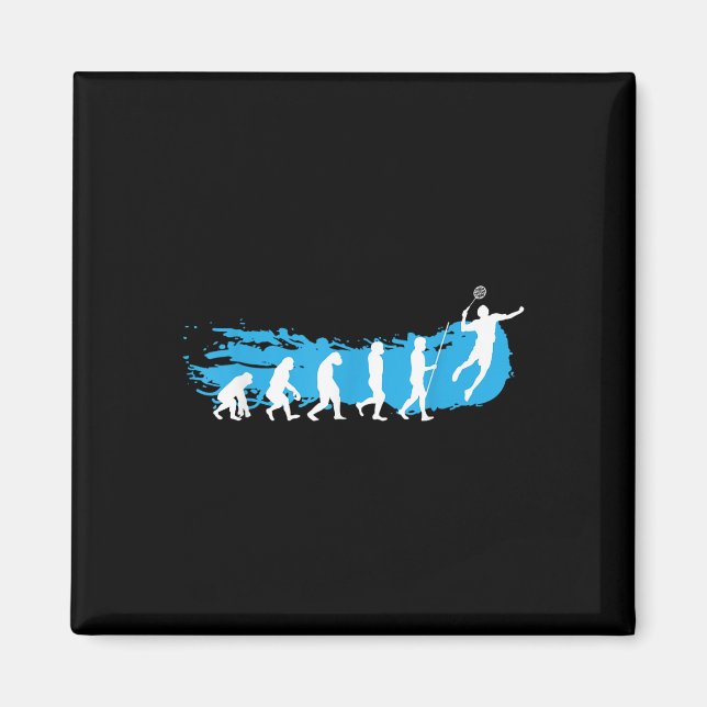 Evolution Badminton _ Shuttle _ Badminton Spieler  Magnet (Vorne)