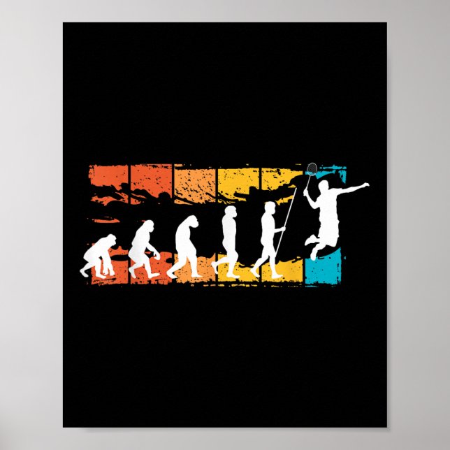 Evolution Badminton _ Shuttle _ Badminton Spieler  Poster (Vorne)
