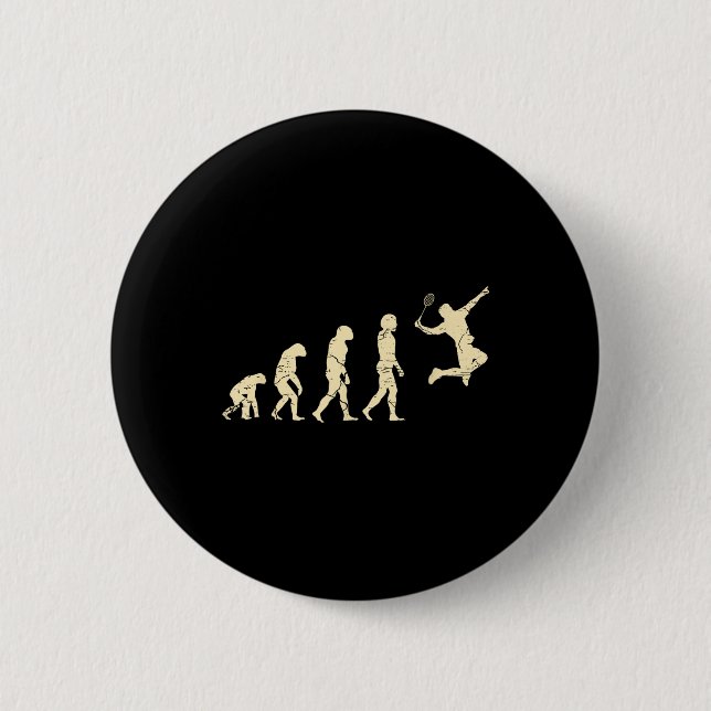 Evolution Badminton Spieler Shuttlecock Schläger Button (Vorderseite)