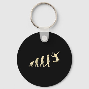 Evolution Badminton Spieler Shuttlecock Schläger Schlüsselanhänger