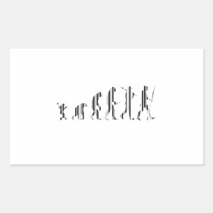 EVOLUTION BAR CODE Darwin Barcode Muster Design Rechteckiger Aufkleber