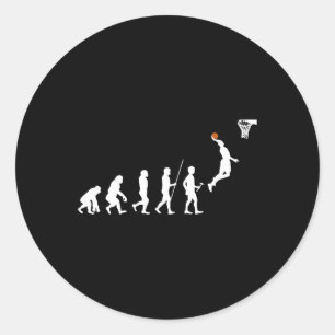 Evolution Basketball Runder Aufkleber