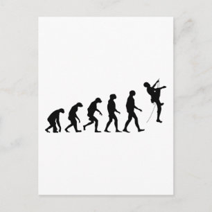 Evolution Bergsteigen Postkarte