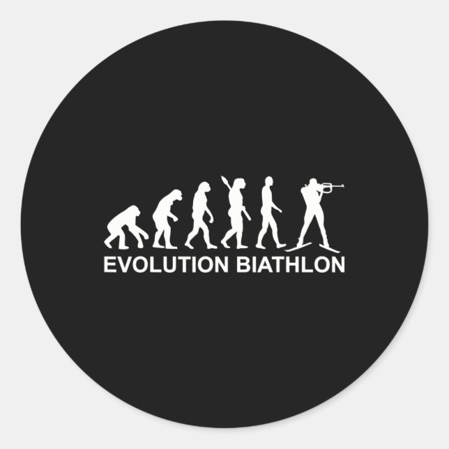 Evolution Biathlon 3 Runder Aufkleber (Vorderseite)