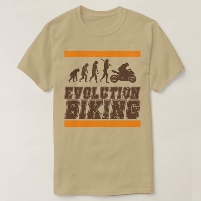 Evolution Bike Motorrad Straßengeschwindigkeit T-Shirt (Design vorne)
