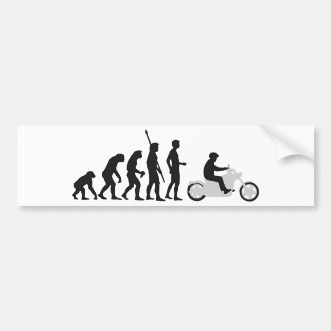 evolution biker autoaufkleber (Vorne)
