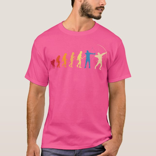 Evolution Bogenschiessen Bow Jagd Lover Bowm T-Shirt (Vorderseite)