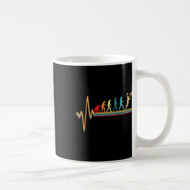 Evolution Bysketbyll Player Byll Game Heartbeat Kaffeetasse (Rechts)