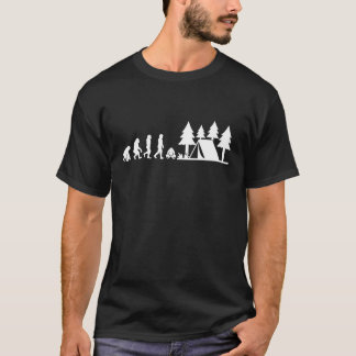 Evolution Camping Funny Camper Geschenk T - Shirt