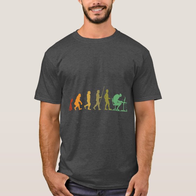 Evolution Computer-Freunde T-Shirt (Vorderseite)