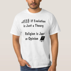 Évolution contre le T-shirt de religion