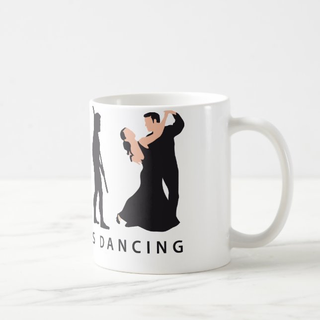 evolution dancing couple kaffeetasse (Rechts)