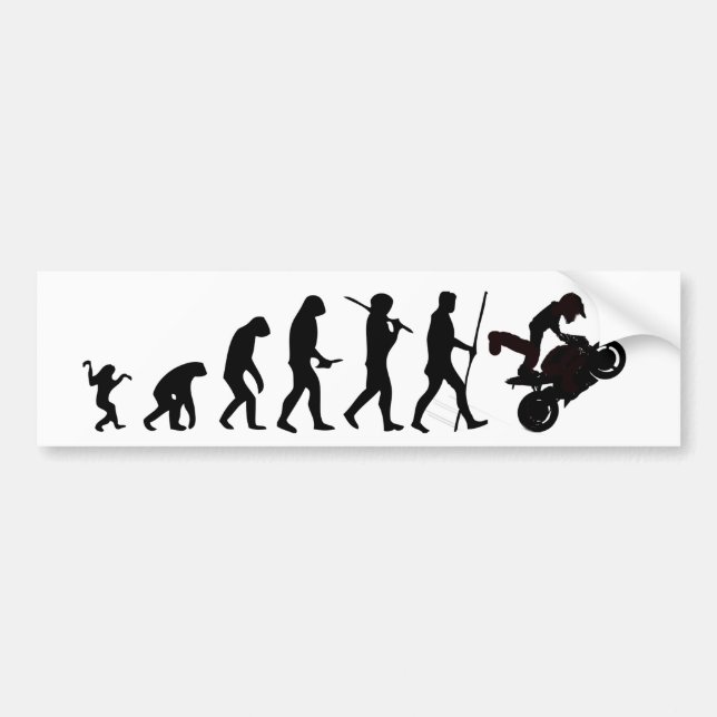 Evolution de la moto bumper sticker (Devant)