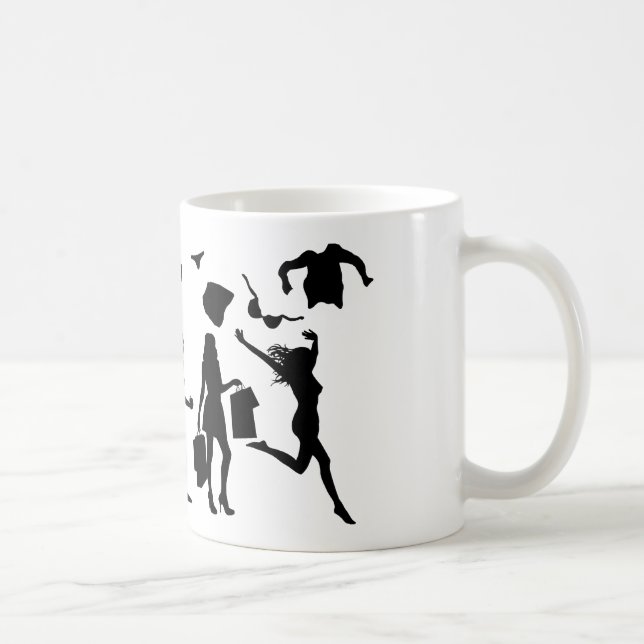 Evolution der befreiten Frau (Frau der Naturisten) Kaffeetasse (Rechts)