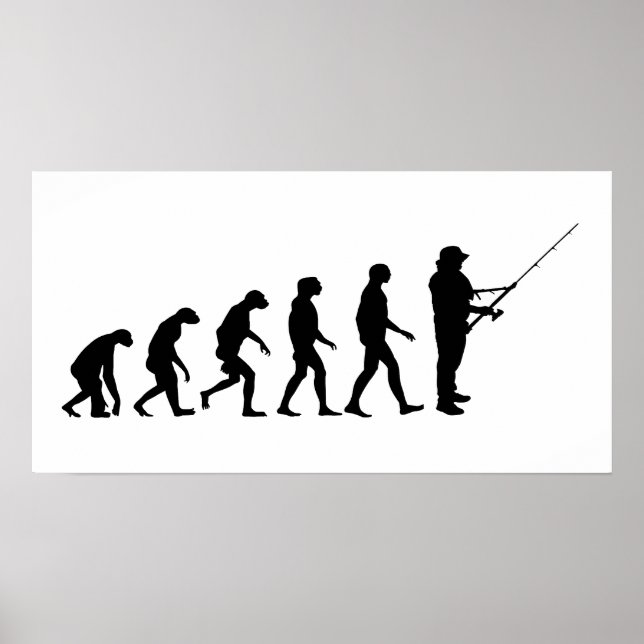 Evolution der Fischerei Poster (Vorne)