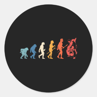 Evolution der Judo-Kampfkunst Lover Judoka Runder Aufkleber