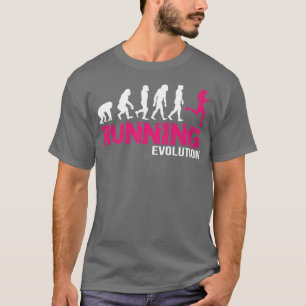 Evolution der laufenden Mädchen Läufer Geschenk T-Shirt