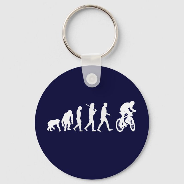 Evolution der Mountainbiker Schlüsselanhänger (Vorderseite)