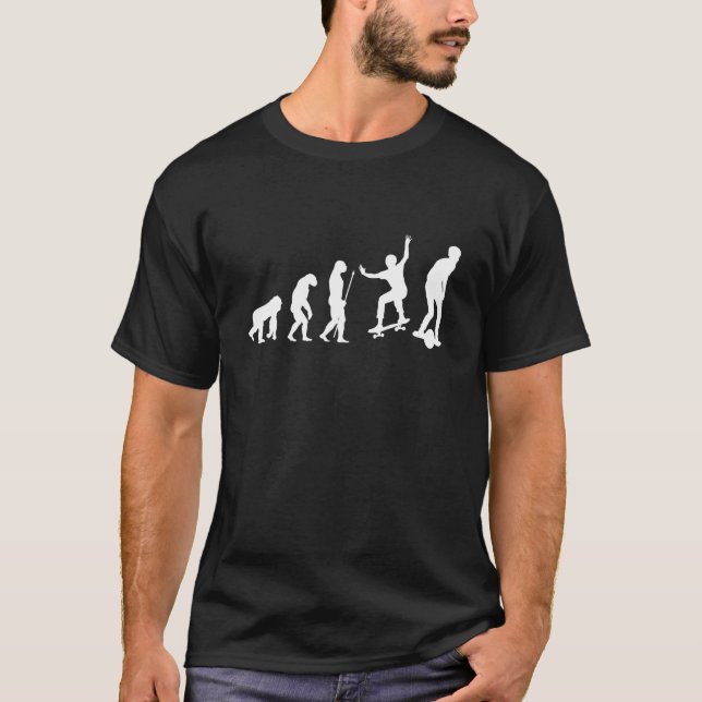 Evolution der Rollbahn mit einem Rad T-Shirt (Vorderseite)
