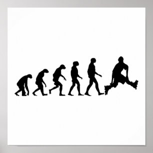 Evolution der Rollerblading Poster
