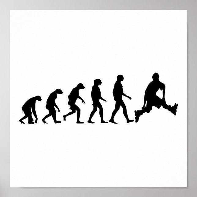 Evolution der Rollerblading Poster (Vorne)