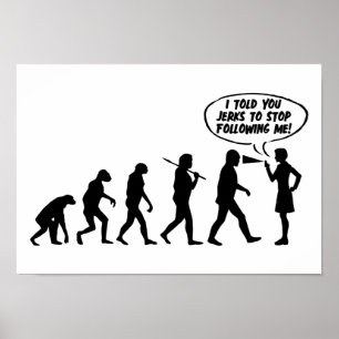 Evolution der weiblichen Pfefferspray - Funny Femi Poster
