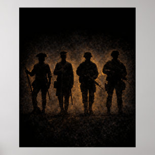 Evolution des amerikanischen Soldaten Poster