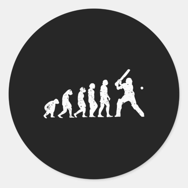 Evolution des Cricket 1  Runder Aufkleber (Vorderseite)