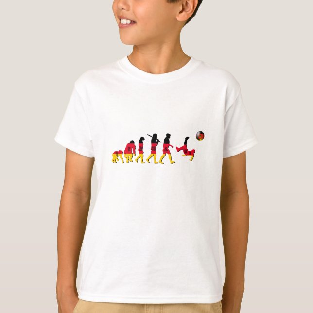 Evolution des deutschen Fußballs T-Shirt (Vorderseite)