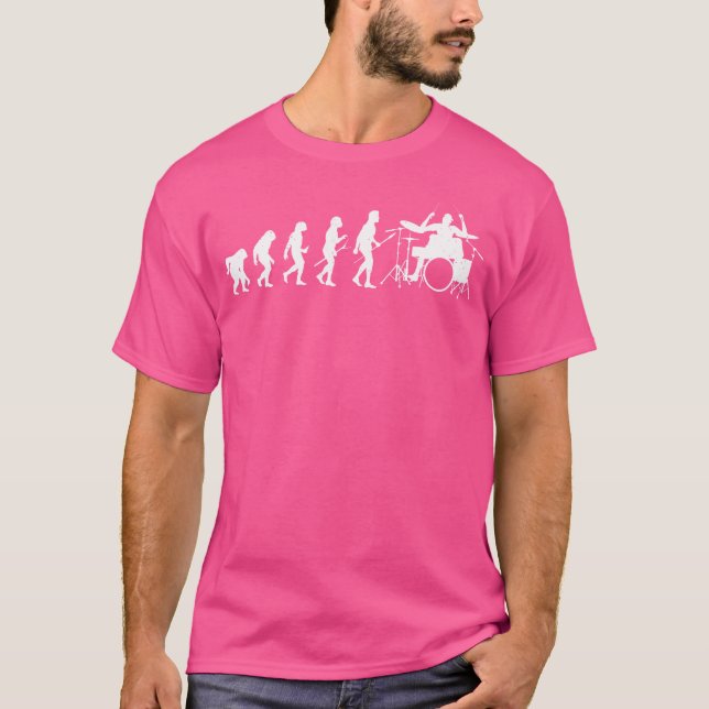 Evolution des Drummers - Percussionist Band Drummi T-Shirt (Vorderseite)