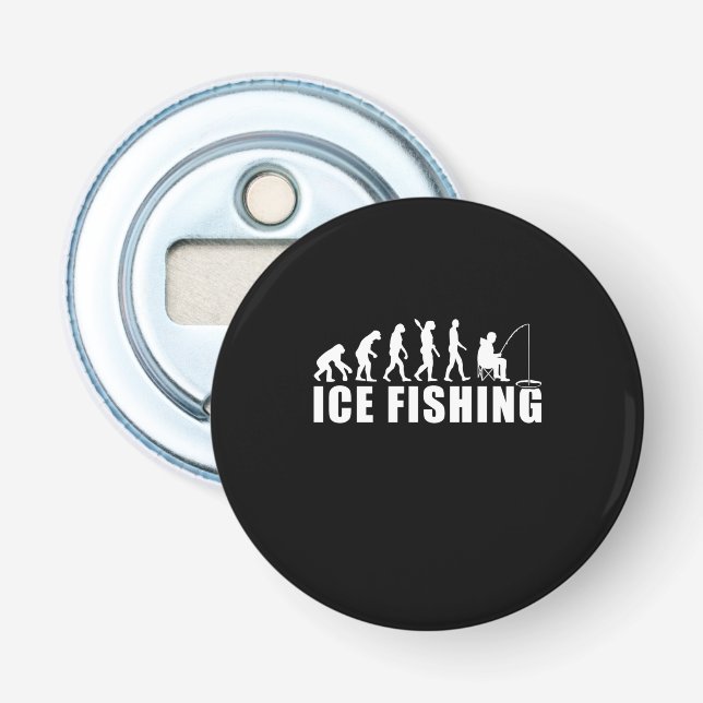 Evolution des Eisfischfangs Flaschenöffner (Vorderseite)