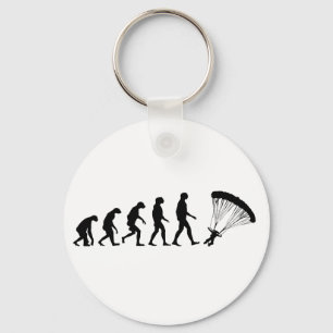 Evolution des Fallschirmspringens Schlüsselanhänger