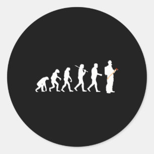 Evolution des Feuerwehrmanns Runder Aufkleber