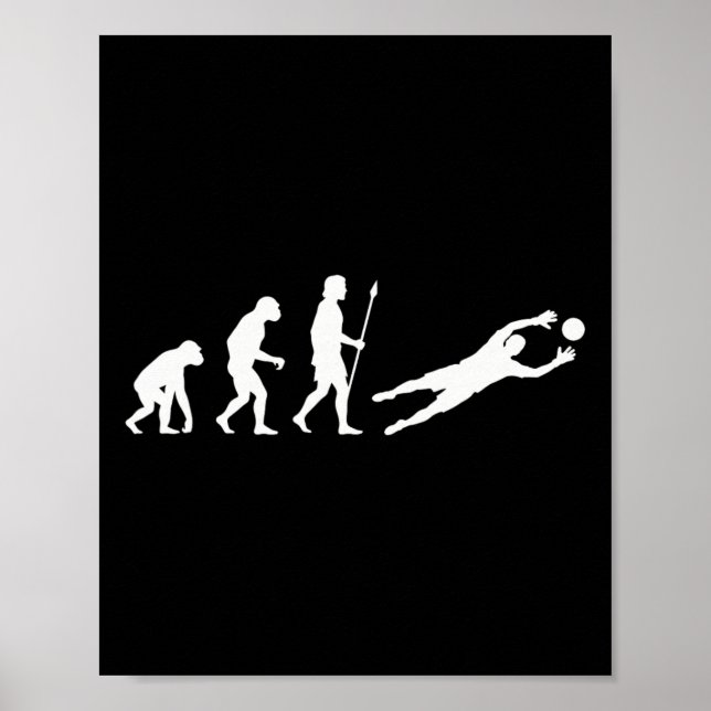 Evolution des Fußballtorwart-Fußball-Torwarts Poster (Vorne)