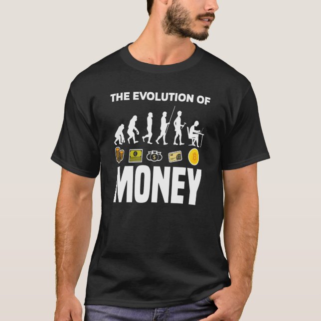Evolution des Geldbetrags BTC Krypto-Holder Crypto T-Shirt (Vorderseite)
