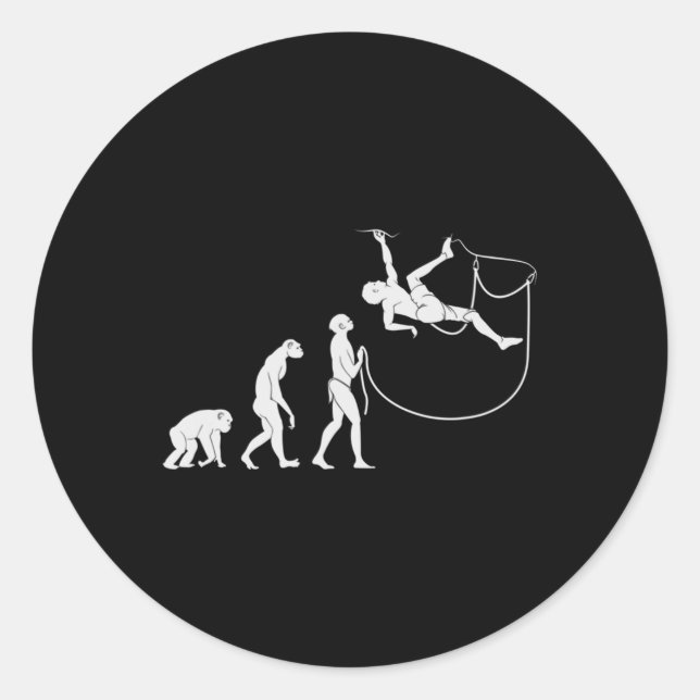 Evolution des Klettersteigs Runder Aufkleber (Vorderseite)