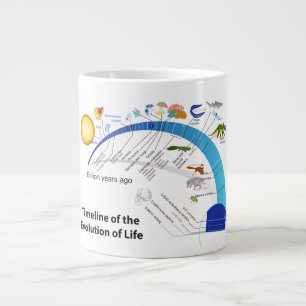 Evolution des Lebens auf Erdtimeline-Diagramm Jumbo-Tasse