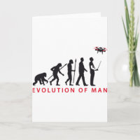 Evolution des Mannes, der die Drohne kontrolliert