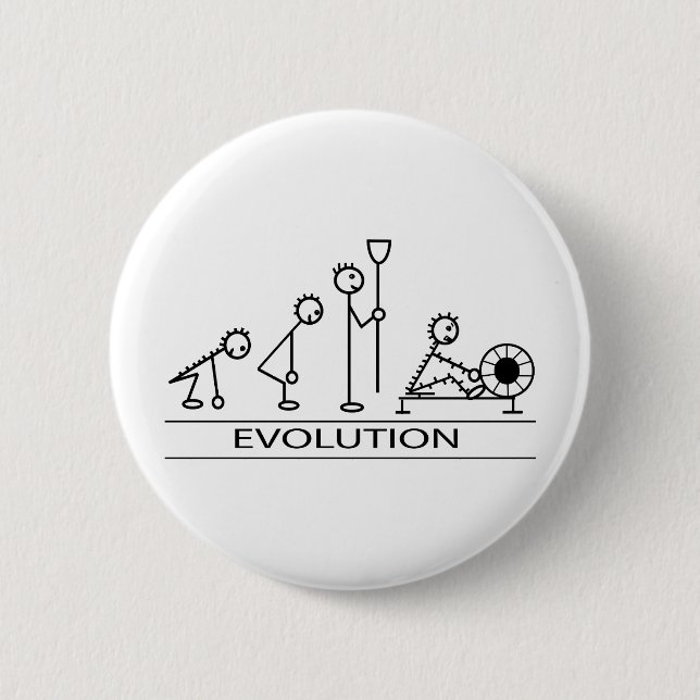 Evolution des Mannes mit Rudersport Button (Vorderseite)