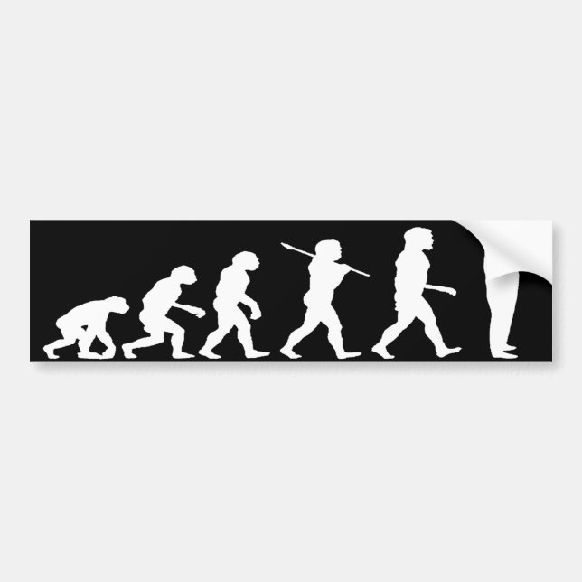 Evolution des Mannes simsen dunklen Autoaufkleber (Vorne)