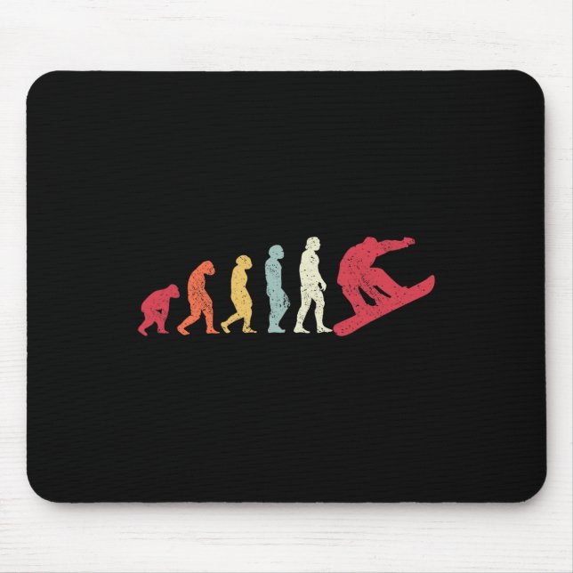 Evolution des männlichen Affenpferdes Ape to S Mousepad (Vorne)