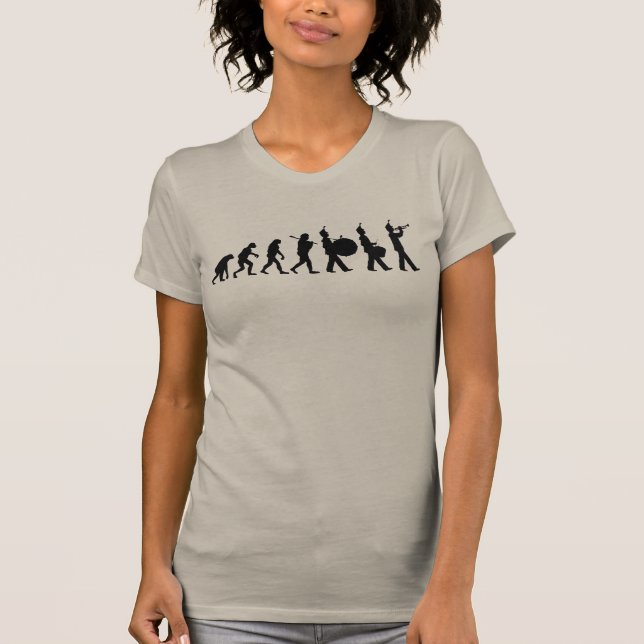 Evolution des marschierenden Bandes T-Shirt (Vorderseite)