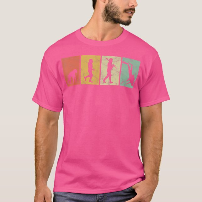 Evolution des Menschen 70er Funny Scuba Tauchen T-Shirt (Vorderseite)