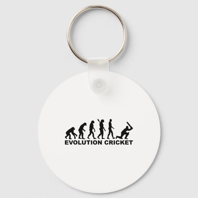 Evolution Des Menschen Cricket-Shirt  Schlüsselanhänger (Vorderseite)